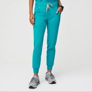 Lightly used teal figs Zamora joggers size small
